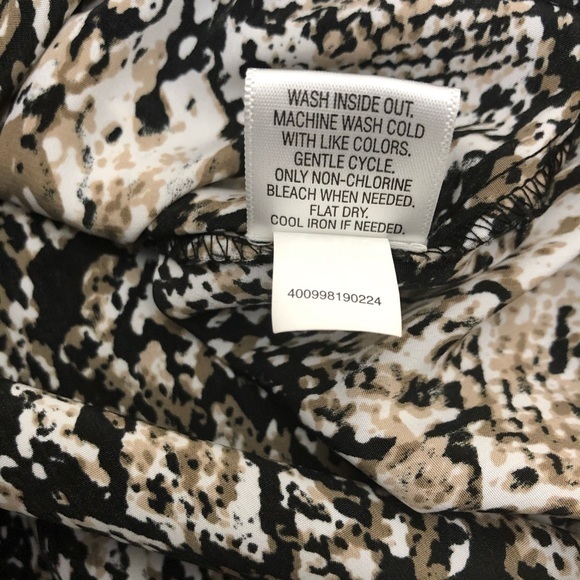 Dana Buchman Brown Snakeskin Print Top Sz S - Picture 6 of 6